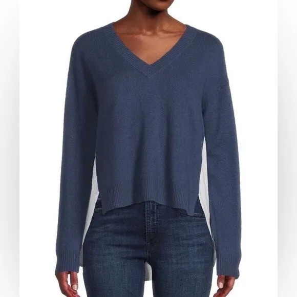 🔥🔥🔥NEW Naadam Cashmere Muxed Media Pleated Back Sweater - Picture 10 of 11